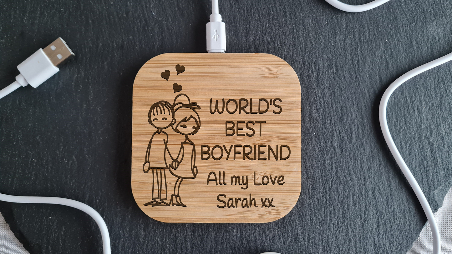Worlds Best Husband, Wife, Girlfriend, Boyfriend | Wireless Charger | Personalised Useful Valentine's Gift |Higher power 10w Android Apple Dad_charger_gift Fathers_day Gift_for_him Grandad_Christmas iphone_charger Love_you_Dad_gift Personalised_charger Personalised_gift Samsung_charger Valentines_Gift Valentines_Husband Valentines_Wife Wireless_charger