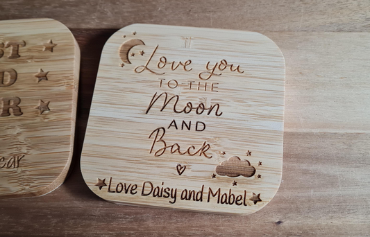 I love you to the moon & back | Wireless Charger | Personalised Useful Valentine's Day Gift For Him | Higher power 10w version Android Apple Dad_charger_gift Fathers_day Gift_for_him Grandad_Christmas iphone_charger Love_you_Dad_gift Personalised_charger Personalised_gift Samsung_charger Valentines_Gift Valentines_Husband Valentines_Wife Wireless_charger