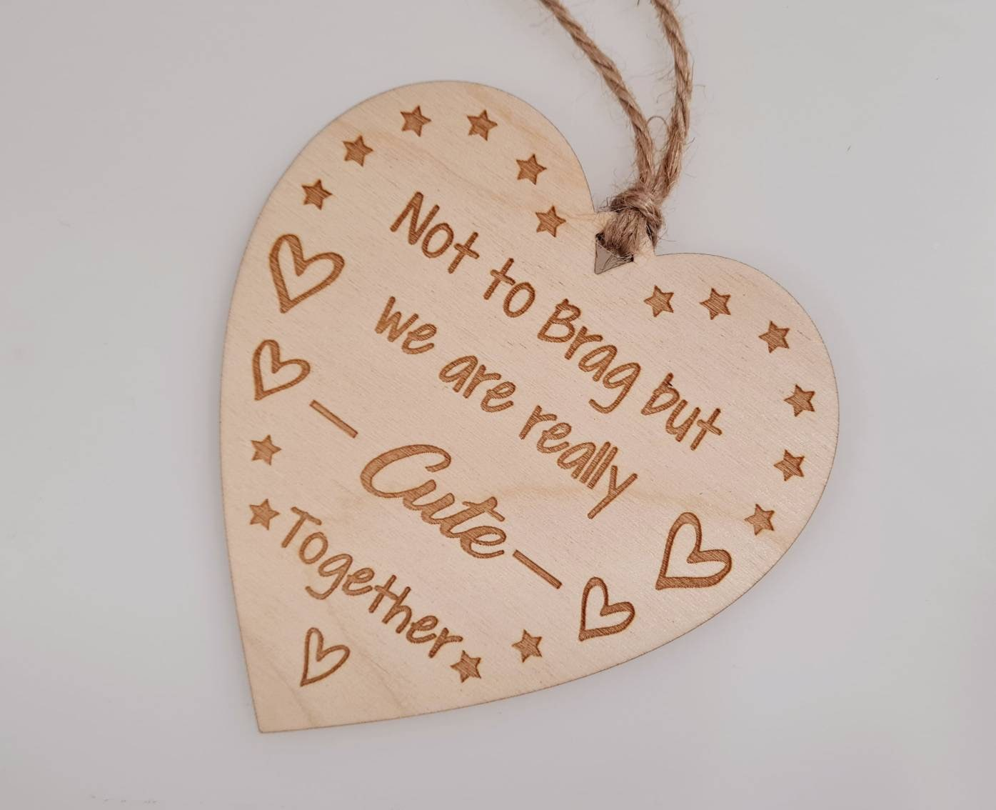 Cute together Gift Plaque | Valentine Decorative Heart Shaped Gift Plaque Best_Friend Boyfriend_gift Friend_gift Friend_Sign Friendship_Gift fun_valentines gay_gift Gift_for_partner Girlfriend_gift Husband_gift secret_santa Valentines_gift Wife_gift