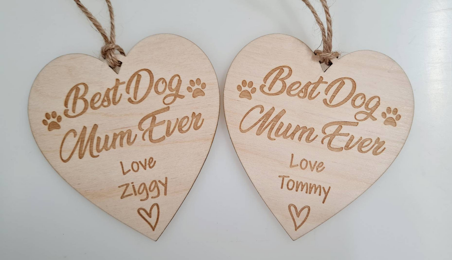 Personalised Best Dog Mum Ever Gift Plaque Gift Hanging Decorative Gift Heart Plaque | Dog Owner Plaque, Christmas, Mothers gift Pet owner Dog_auntie dog_lover_gift dog_mom_gift dog_owner_gift Dog_walker Dog_walker_gift mom_gift mum_gift mum_mug Mummy_gift personalised_dog Pet_groomer present_for_dog_mum