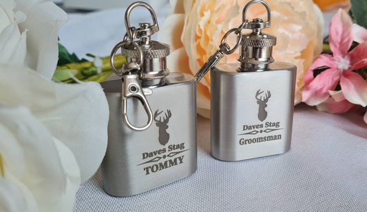 Personalised Mini Hip Flask, Engraved Stag do Gift Keepsake Boyfriend_Gift Garden_Bar Gifts_for_Him Groomsman_gift Groomsmen_gift Personalised_Gift Personalised_Wedding Personalized_Gift Stag_Party Usher_gift Wedding_Party_gift Wedding_table_decor Wooden_Bottle_Opener