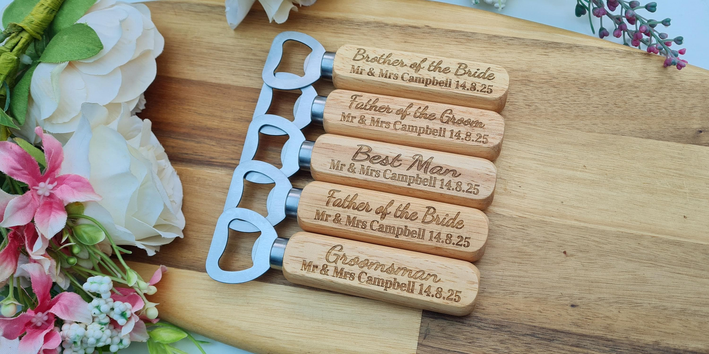Personalised Wooden Bottle Opener Gift, Engraved Wedding Gift for Best man, Father of the Bride, Usher Groomsman -Wedding day Gifts Keepsake Boyfriend_Gift Garden_Bar Gifts_for_Him Groomsman_gift Groomsmen_gift Personalised_Gift Personalised_Wedding Personalized_Gift Stag_Party Usher_gift Wedding_Party_gift Wedding_table_decor Wooden_Bottle_Opener