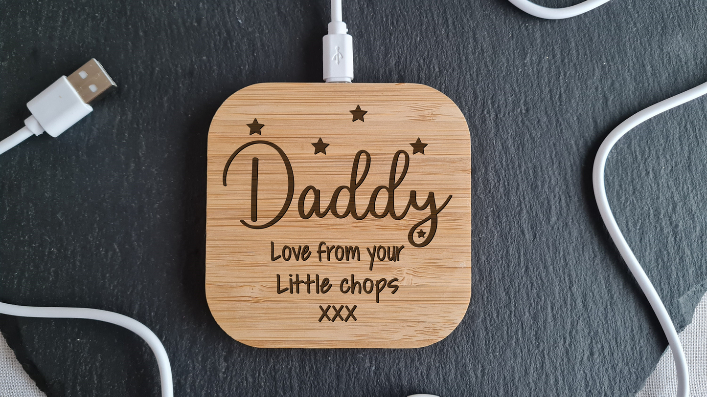 Personalised Wireless Charger | Personalised Christmas design | Gift For Him |Gift for Her Higher power 10w version Android Apple compatible Colleague_gift Fathers_day Friend_gift Friends_Birthday Gift_for_dad Gift_for_him iphone_charger Mum_christmas Personalised_charger Personalised_gift Samsung_charger secret_santa Wireless_charger