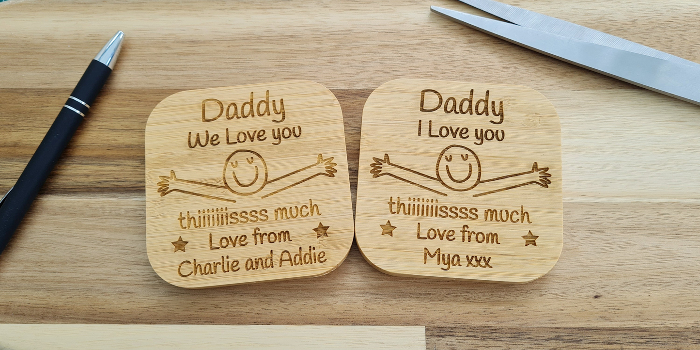 Daddy Personalised Wireless Charger | Personalised Useful Christmas Gift For Him | Gift for Dad Higher power 10w version Android Apple Christmas_gift_dad Dad_charger_gift Fathers_day Gift_for_dad Gift_for_him Grandad_Christmas iphone_charger Love_you_Dad_gift Personalised_charger Personalised_gift Phone_charger Samsung_charger Wireless_charger