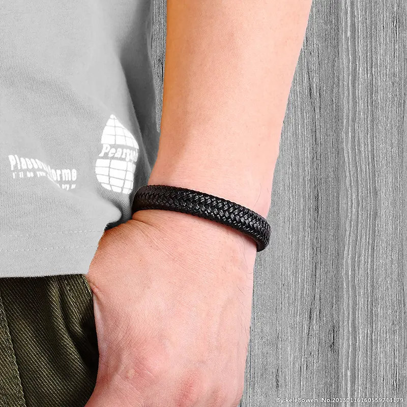 Personalised Mens Bracelet Gift | Steel Braided Mens Engraved Bracelet | Father's Day | Christmas Gift Black or Brown 2 sizes Boyfriend Dad Boyfriend_Gift Garden_Bar Gifts_for_Him Groomsman_gift Groomsmen_gift Personalised_Gift Personalised_Wedding Personalized_Gift Stag_Party Usher_gift Wedding_Party_gift Wedding_table_decor Wooden_Bottle_Opener