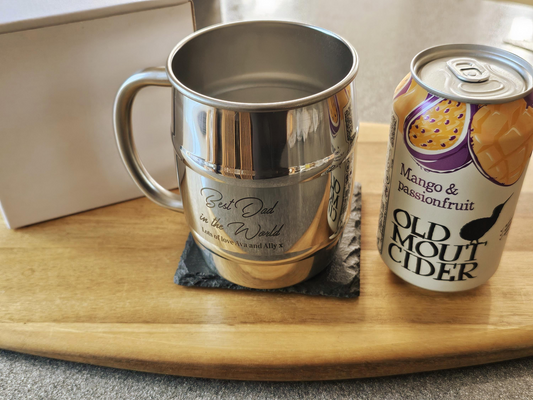 Personalised Stainless Steel Pitcher | Engraved for Dad, Best Man, Groomsman, Father of the Bride