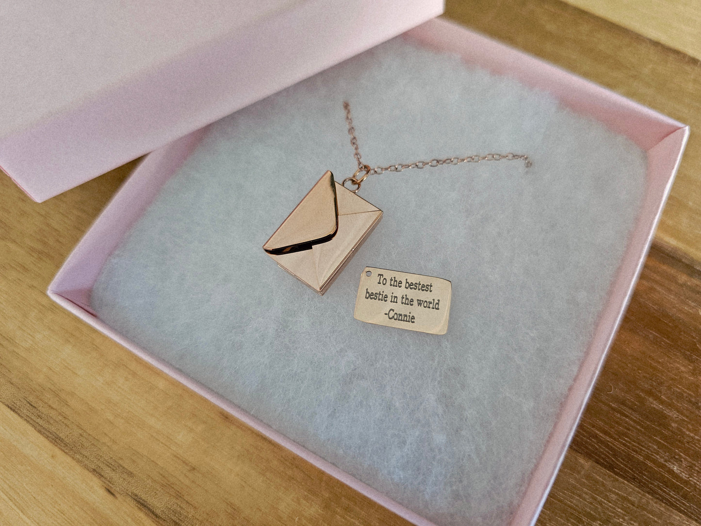 Personalised Women’s Envelope Necklace | Personalised Engraved Necklace custom jewellery for her custom name pendant for women custom women’s necklace engraved necklace for her initial necklace personalised meaningful necklace for women personalised birthday necklace gift personalised gold necklace personalised name necklace personalised women’s necklace Personalised_Gift Personalised_Wedding Personalized_Gift unique personalised necklace women’s jewellery with engraving
