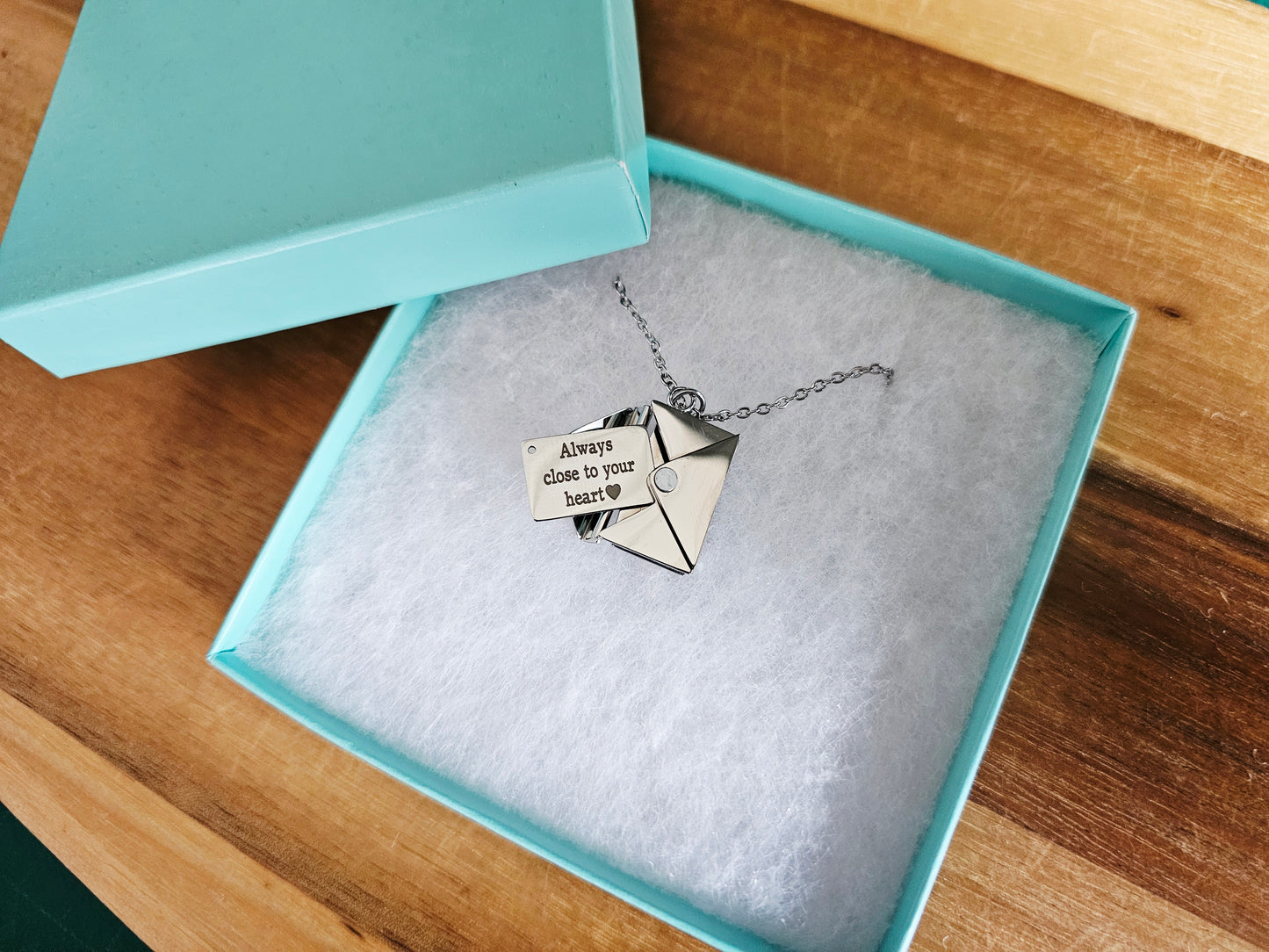 Personalised Women’s Envelope Necklace | Personalised Engraved Necklace custom jewellery for her custom name pendant for women custom women’s necklace engraved necklace for her initial necklace personalised meaningful necklace for women personalised birthday necklace gift personalised gold necklace personalised name necklace personalised women’s necklace Personalised_Gift Personalised_Wedding Personalized_Gift unique personalised necklace women’s jewellery with engraving