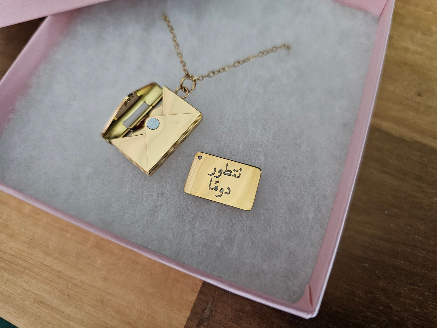 Personalised Women’s Envelope Necklace | Personalised Engraved Necklace custom jewellery for her custom name pendant for women custom women’s necklace engraved necklace for her initial necklace personalised meaningful necklace for women personalised birthday necklace gift personalised gold necklace personalised name necklace personalised women’s necklace Personalised_Gift Personalised_Wedding Personalized_Gift unique personalised necklace women’s jewellery with engraving