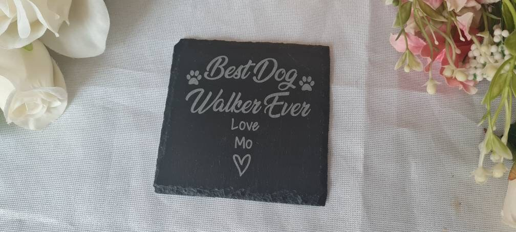Personalised Best Dog Walker ever | Best Groomer | Dog Trainer Slate Coaster Decorative Dog Walker gift Dog Owner Plaque, Christmas gift Pet owner dog trainer Dog_auntie Dog_Dad dog_lover_gift dog_mom_gift Dog_Owner dog_owner_gift Dog_walker Dog_walker_gift gift_for_mom mom_gift mothers_day_gift mum_gift personalised_dog present_for_dog_mum