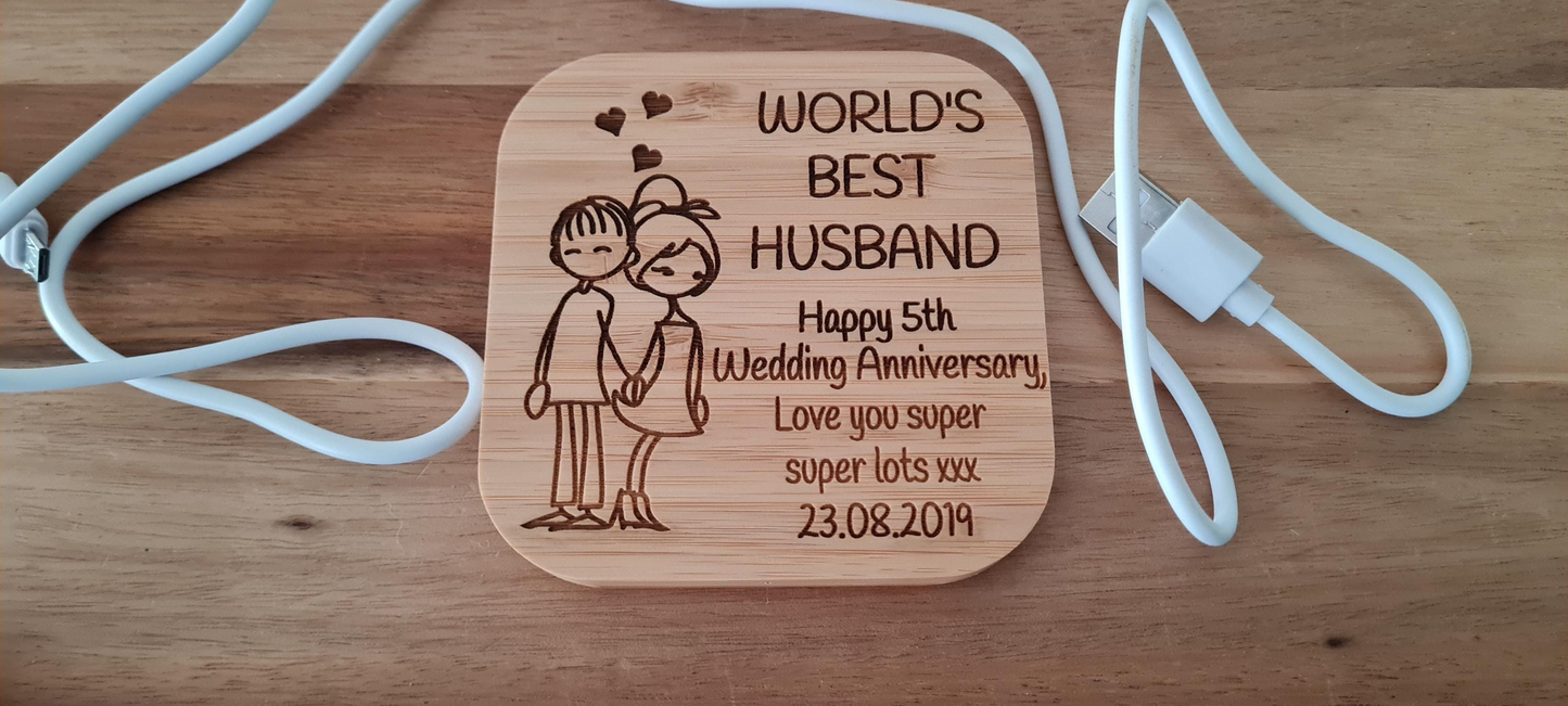 Worlds Best Husband, Wife, Girlfriend, Boyfriend | Wireless Charger | Personalised Useful Valentine's Gift |Higher power 10w Android Apple Dad_charger_gift Fathers_day Gift_for_him Grandad_Christmas iphone_charger Love_you_Dad_gift Personalised_charger Personalised_gift Samsung_charger Valentines_Gift Valentines_Husband Valentines_Wife Wireless_charger