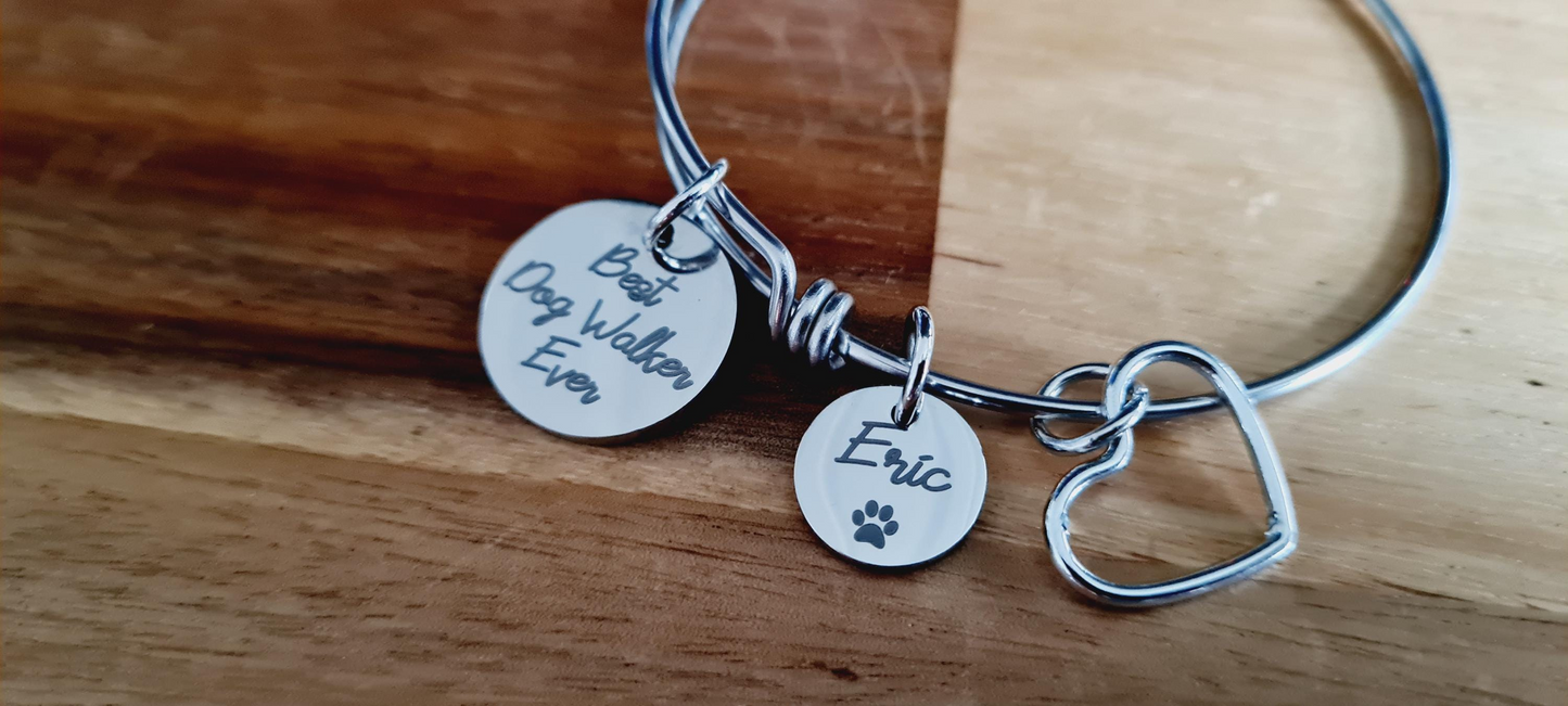Personalised Best Dog Walker Ever Bracelet | Personalised Dog Walker Gift | Dog Owner Jewelry, Christmas, Dog Groomer ,Walker, Trainer Gift Dog_Groomer_Gift dog_lover_gift dog_owner_gift Dog_trainer_gift Dog_Walker_Gift gift_for_mom mom_gift mothers_day_gift Mum_Heart_Bracelet Mum_jewelry Mummy_gift personalised_dog present_for_dog_mum