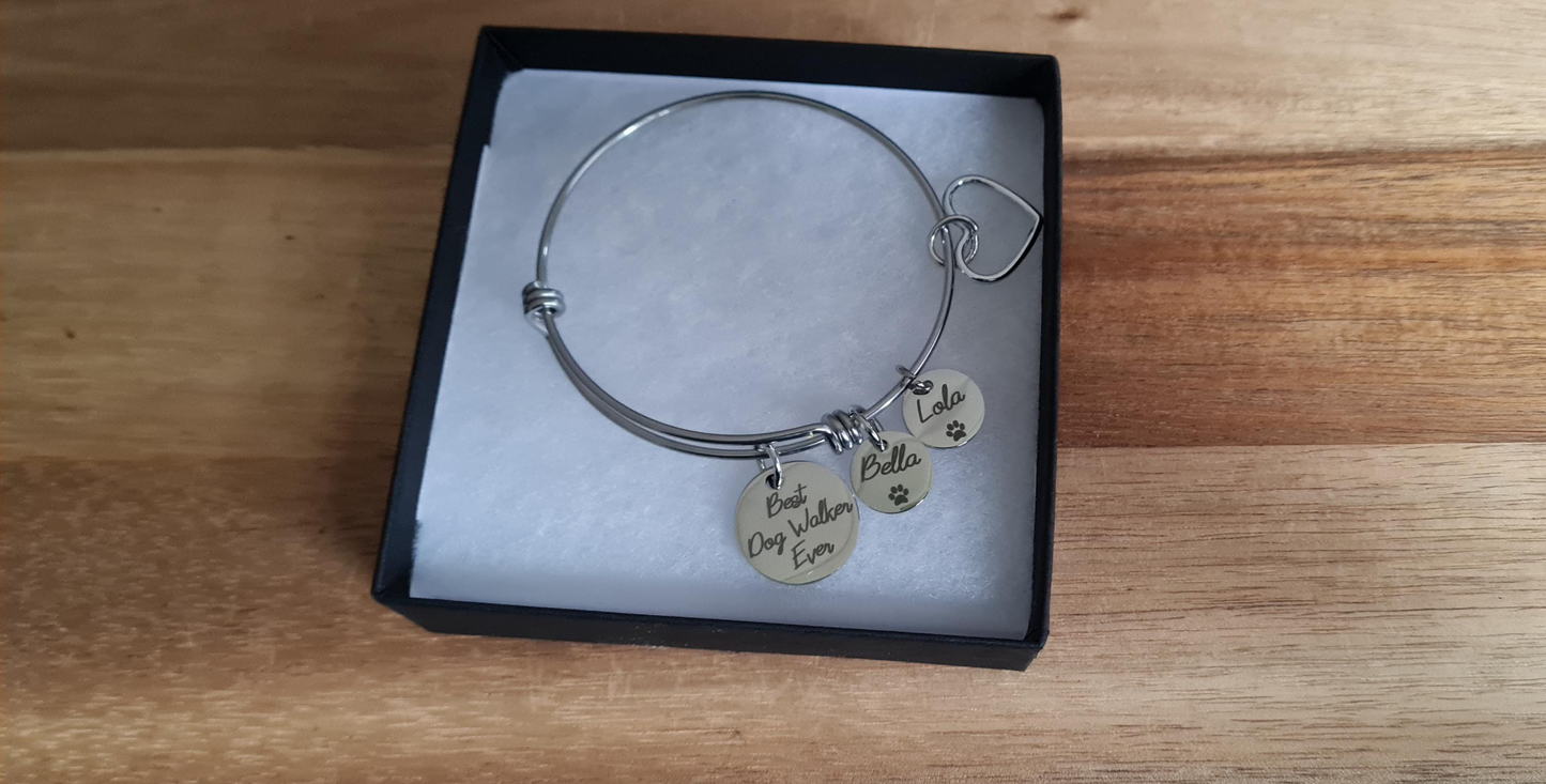 Personalised Best Dog Walker Ever Bracelet | Personalised Dog Walker Gift | Dog Owner Jewelry, Christmas, Dog Groomer ,Walker, Trainer Gift Dog_Groomer_Gift dog_lover_gift dog_owner_gift Dog_trainer_gift Dog_Walker_Gift gift_for_mom mom_gift mothers_day_gift Mum_Heart_Bracelet Mum_jewelry Mummy_gift personalised_dog present_for_dog_mum