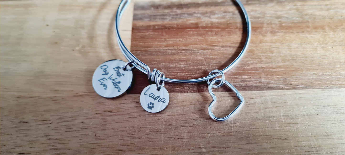 Personalised Best Dog Walker Ever Bracelet | Personalised Dog Walker Gift | Dog Owner Jewelry, Christmas, Dog Groomer ,Walker, Trainer Gift Dog_Groomer_Gift dog_lover_gift dog_owner_gift Dog_trainer_gift Dog_Walker_Gift gift_for_mom mom_gift mothers_day_gift Mum_Heart_Bracelet Mum_jewelry Mummy_gift personalised_dog present_for_dog_mum