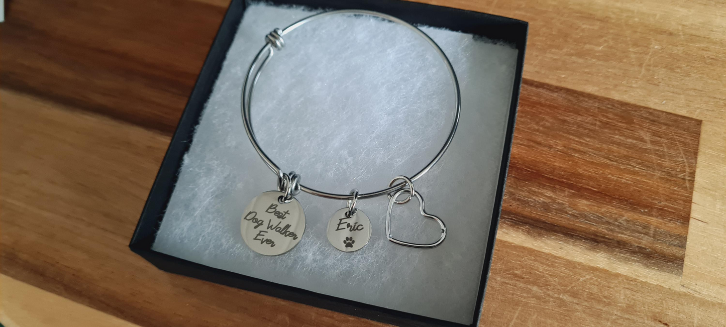 Personalised Best Dog Walker Ever Bracelet | Personalised Dog Walker Gift | Dog Owner Jewelry, Christmas, Dog Groomer ,Walker, Trainer Gift Dog_Groomer_Gift dog_lover_gift dog_owner_gift Dog_trainer_gift Dog_Walker_Gift gift_for_mom mom_gift mothers_day_gift Mum_Heart_Bracelet Mum_jewelry Mummy_gift personalised_dog present_for_dog_mum