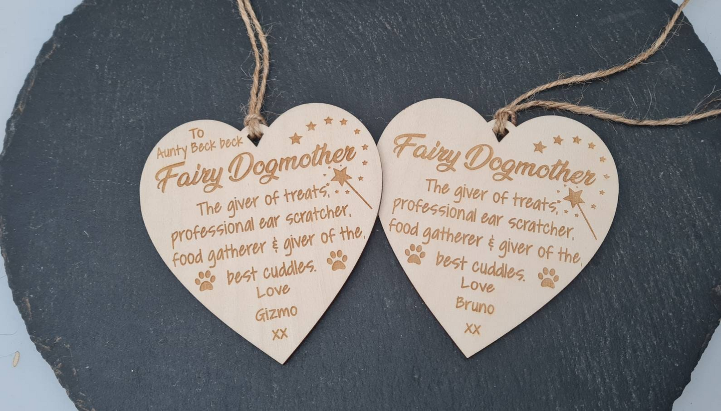 Personalised Fairy dogmother Gift Plaque Gift Hanging Dog Mum gift dog mom Heart Plaque |Dog Owner Plaque, Christmas, Mothers gift Pet owner Dog_auntie dog_lover_gift dog_mom_gift dog_owner_gift Dog_walker Dog_walker_gift mom_gift mum_gift mum_mug Mummy_gift personalised_dog Pet_groomer present_for_dog_mum