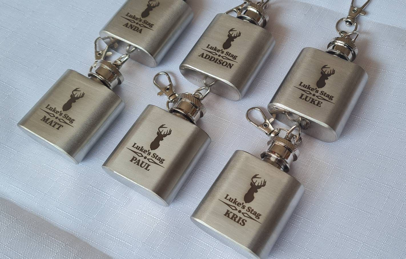 Personalised Mini Hip Flask, Engraved Stag do Gift Keepsake Boyfriend_Gift Garden_Bar Gifts_for_Him Groomsman_gift Groomsmen_gift Personalised_Gift Personalised_Wedding Personalized_Gift Stag_Party Usher_gift Wedding_Party_gift Wedding_table_decor Wooden_Bottle_Opener