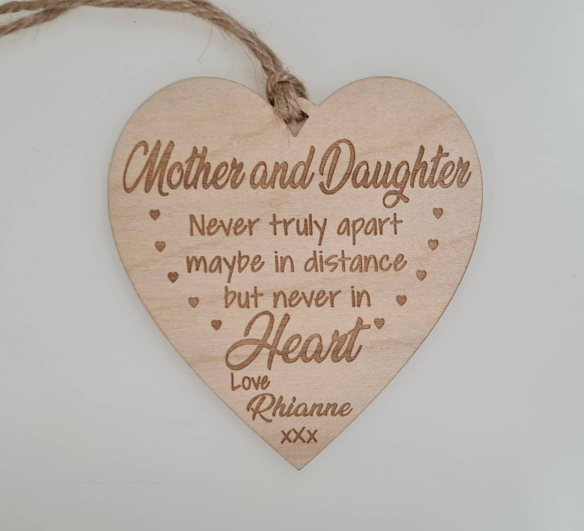 Mother and daughter/Son Personalised Mum Gift Plaque Hanging Decorative Gift Heart Plaque | Mothers day Gift Fun Birthday, Christmas, Best_Friend Friend_gift gift_for_mum gift_for_nanny gifts_for_mom gifts_for_mummy Mothers_day_gift Mothers_gift Mum_birthday mum_card Mum_christmas Mum_gift_plaque Special_mum