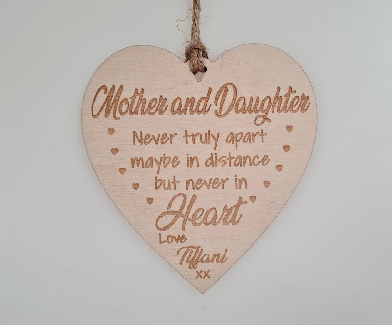 Mother and daughter/Son Personalised Mum Gift Plaque Hanging Decorative Gift Heart Plaque | Mothers day Gift Fun Birthday, Christmas, Best_Friend Friend_gift gift_for_mum gift_for_nanny gifts_for_mom gifts_for_mummy Mothers_day_gift Mothers_gift Mum_birthday mum_card Mum_christmas Mum_gift_plaque Special_mum