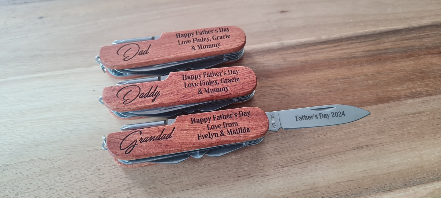 Personalised Wooden Multi Tool - Dad / Grandad Gift Boyfriend_Gift Christmas_gift_dad Customised_tool Dad_Christmas Dad_must_have Father's_Day_Gift Father_Gift Gifts_for_Him Grandad_gift Handy_Gift Keepsake_dad_gift Personalised_Gift teacher_gift