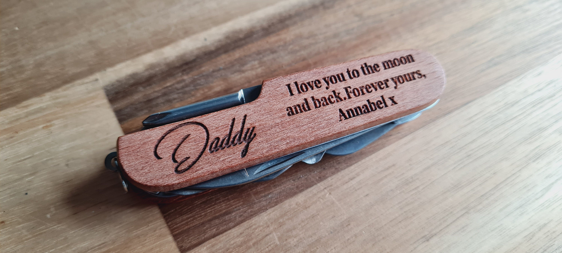Personalised Wooden Multi Tool - Dad / Grandad Gift Boyfriend_Gift Christmas_gift_dad Customised_tool Dad_Christmas Dad_must_have Father's_Day_Gift Father_Gift Gifts_for_Him Grandad_gift Handy_Gift Keepsake_dad_gift Personalised_Gift teacher_gift