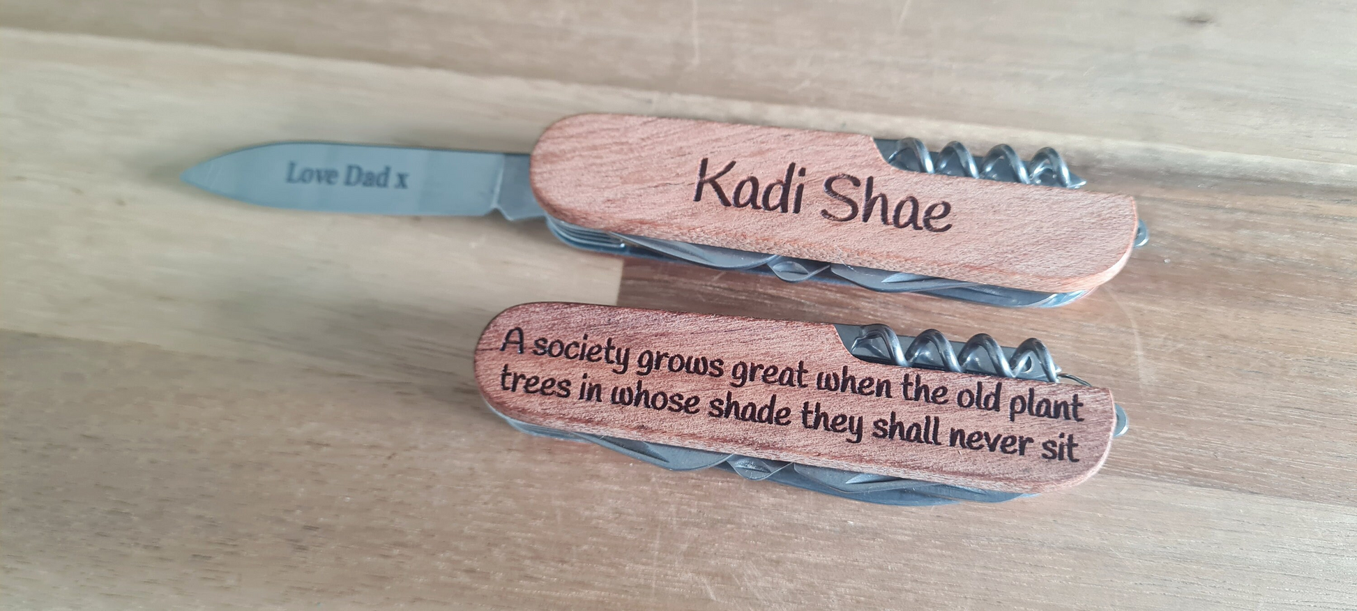 Personalised Wooden Multi Tool - Dad / Grandad Gift Version 1 Boyfriend_Gift Christmas_gift_dad Customised_tool Dad_Christmas Dad_must_have Father's_Day_Gift Father_Gift Gifts_for_Him Grandad_gift Handy_Gift Keepsake_dad_gift Personalised_Gift teacher_gift