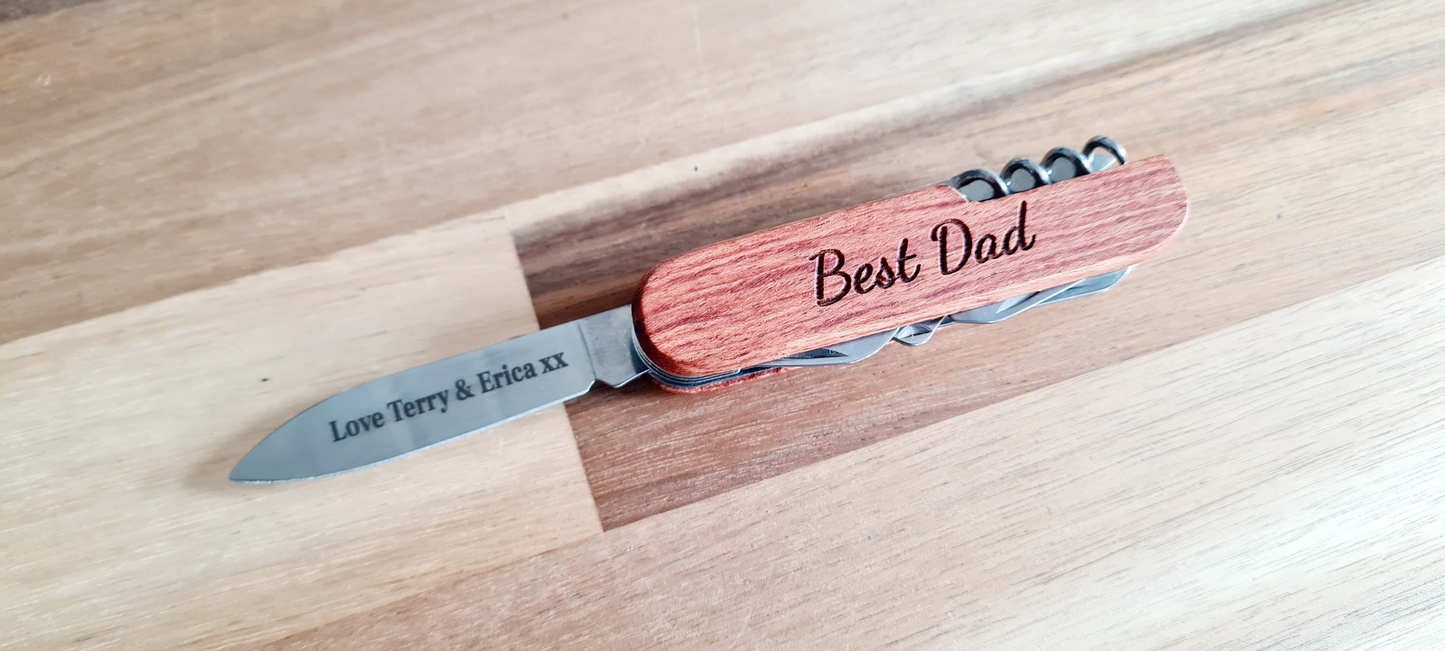 Personalised Wooden Multi Tool - Dad / Grandad Gift Script font Boyfriend_Gift Christmas_gift_dad Customised_tool Dad_Christmas Dad_must_have Father's_Day_Gift Father_Gift Gifts_for_Him Grandad_gift Handy_Gift Keepsake_dad_gift Personalised_Gift teacher_gift