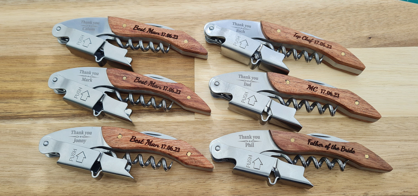 Personalised Wooden Bottle Opener Gift, Engraved Wedding Gift for Best man,Father of the Bride,Usher Groomsman-Wedding day Gifts Wine opener Boyfriend_Gift Garden_Bar Gifts_for_Him Groomsman_gift Groomsmen_gift Personalised_Gift Personalised_Wedding Personalized_Gift Stag_Party Usher_gift Wedding_Party_gift Wedding_table_decor Wooden_Bottle_Opener