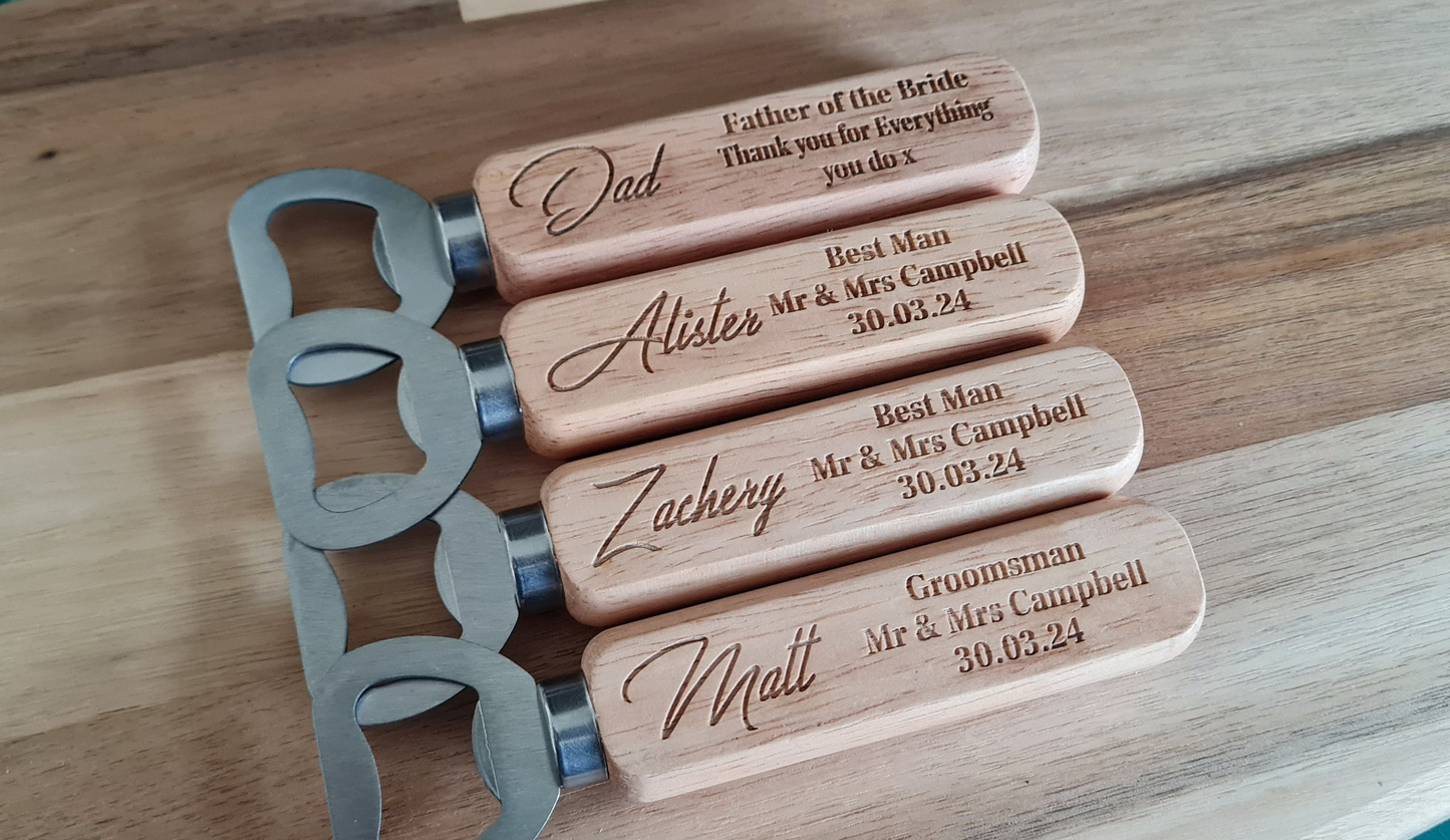 Personalised Wooden Bottle Opener Gift, Engraved Wedding Gift for Best man, Father of the Bride, Usher Groomsman-Wedding day Gifts Your Text Boyfriend_Gift Garden_Bar Gifts_for_Him Groomsman_gift Groomsmen_gift Personalised_Gift Personalised_Wedding Personalized_Gift Stag_Party Usher_gift Wedding_Party_gift Wedding_table_decor Wooden_Bottle_Opener