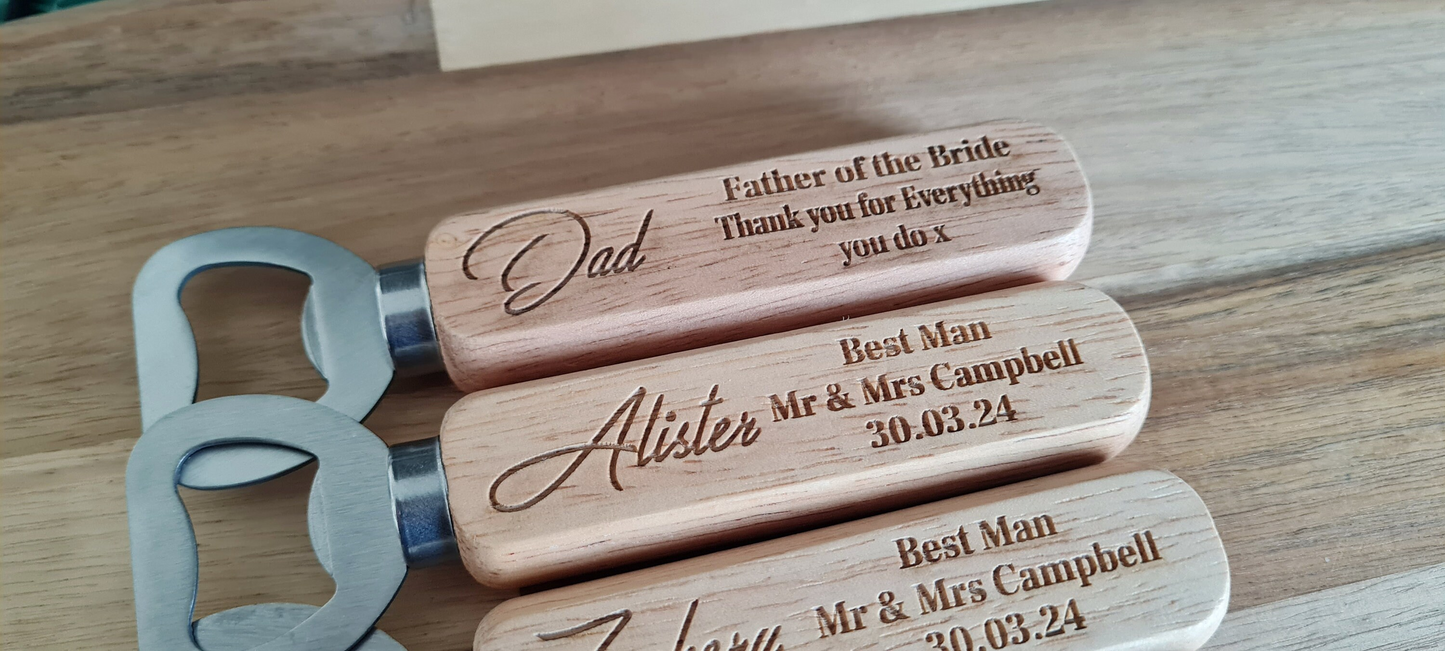 Personalised Wooden Bottle Opener Gift, Engraved Wedding Gift for Best man, Father of the Bride, Usher Groomsman-Wedding day Gifts Your Text Boyfriend_Gift Garden_Bar Gifts_for_Him Groomsman_gift Groomsmen_gift Personalised_Gift Personalised_Wedding Personalized_Gift Stag_Party Usher_gift Wedding_Party_gift Wedding_table_decor Wooden_Bottle_Opener