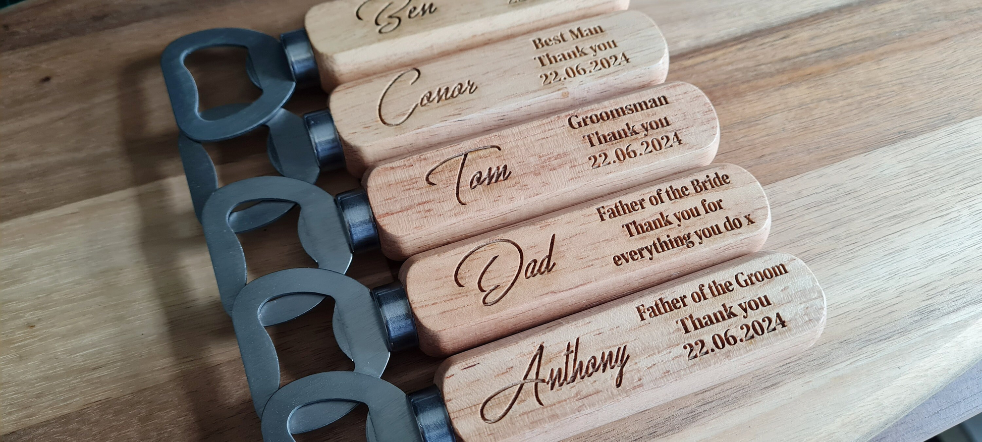 Personalised Wooden Bottle Opener Gift, Engraved Wedding Gift for Best man, Father of the Bride, Usher Groomsman-Wedding day Gifts Your Text Boyfriend_Gift Garden_Bar Gifts_for_Him Groomsman_gift Groomsmen_gift Personalised_Gift Personalised_Wedding Personalized_Gift Stag_Party Usher_gift Wedding_Party_gift Wedding_table_decor Wooden_Bottle_Opener