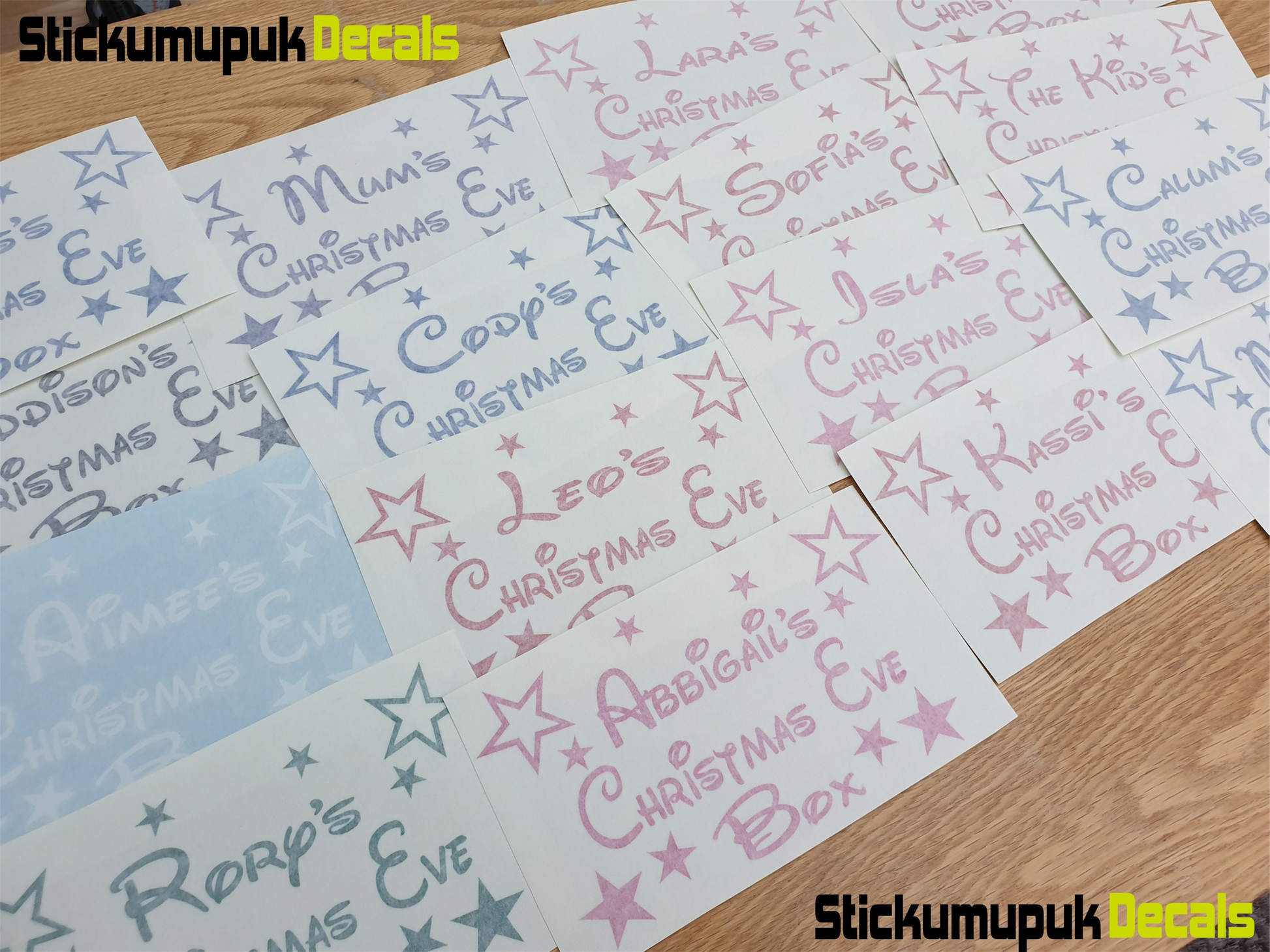 Christmas eve box stickers - Choice of colours christmas__pajamas christmas_eve_crate christmas_eve_gift christmas_eve_sack