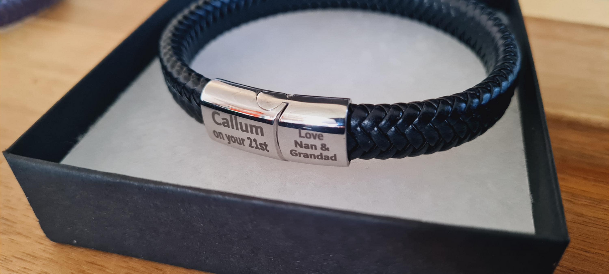 Personalised 18th Birthday Keepsake Bracelet Gift | 3 fonts Steel Braided Mens Engraved Bracelet | Christmas Gift Black or Brown 2 sizes Boyfriend_Gift Garden_Bar Gifts_for_Him Groomsman_gift Groomsmen_gift Personalised_Gift Personalised_Wedding Personalized_Gift Stag_Party Usher_gift Wedding_Party_gift Wedding_table_decor Wooden_Bottle_Opener