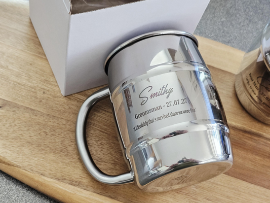 Personalised Stainless Steel Pitcher | Engraved for Dad, Best Man, Groomsman, Father of the Bride