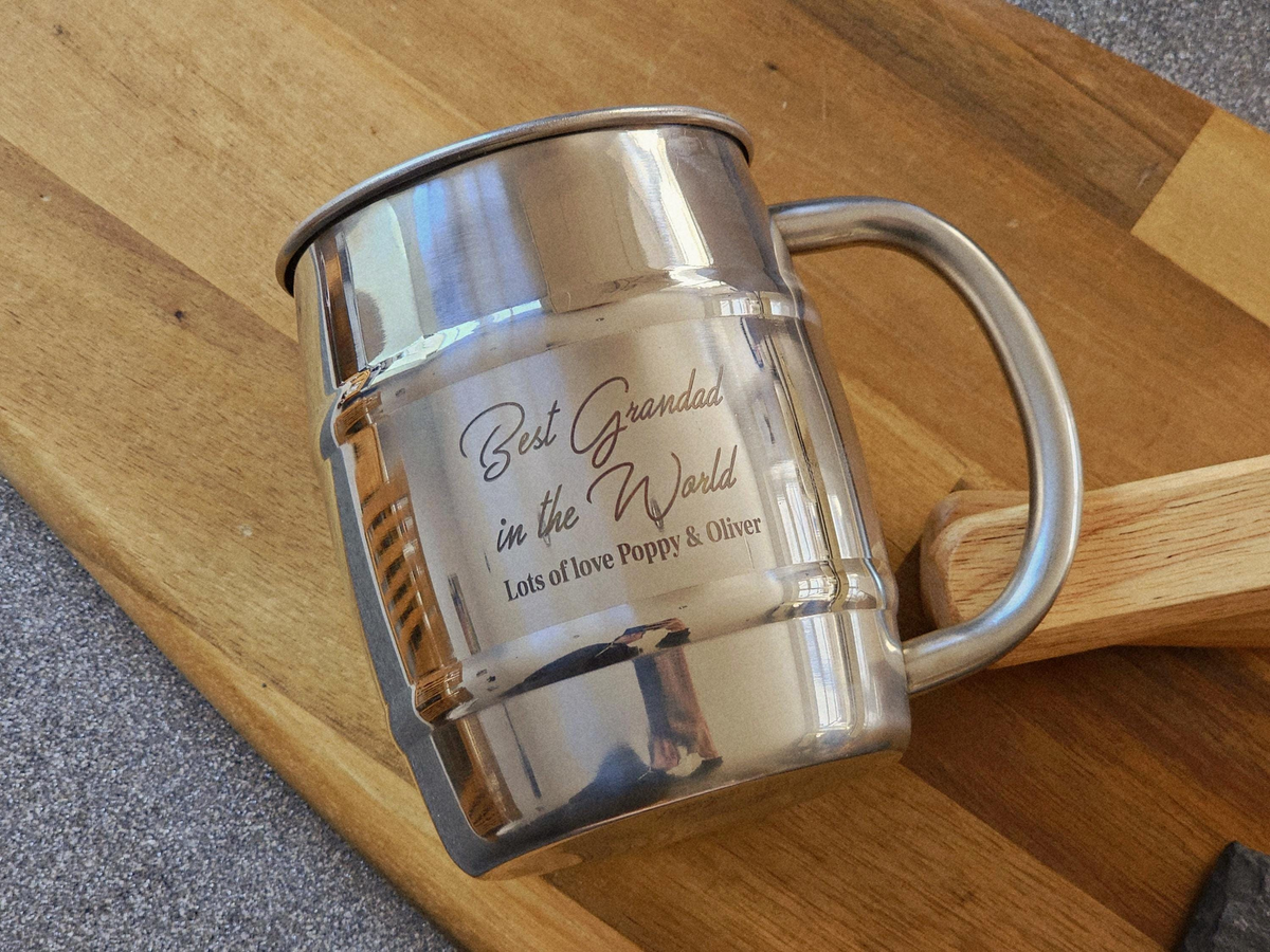 Personalised Stainless Steel Pitcher | Engraved for Dad, Grandad, Him