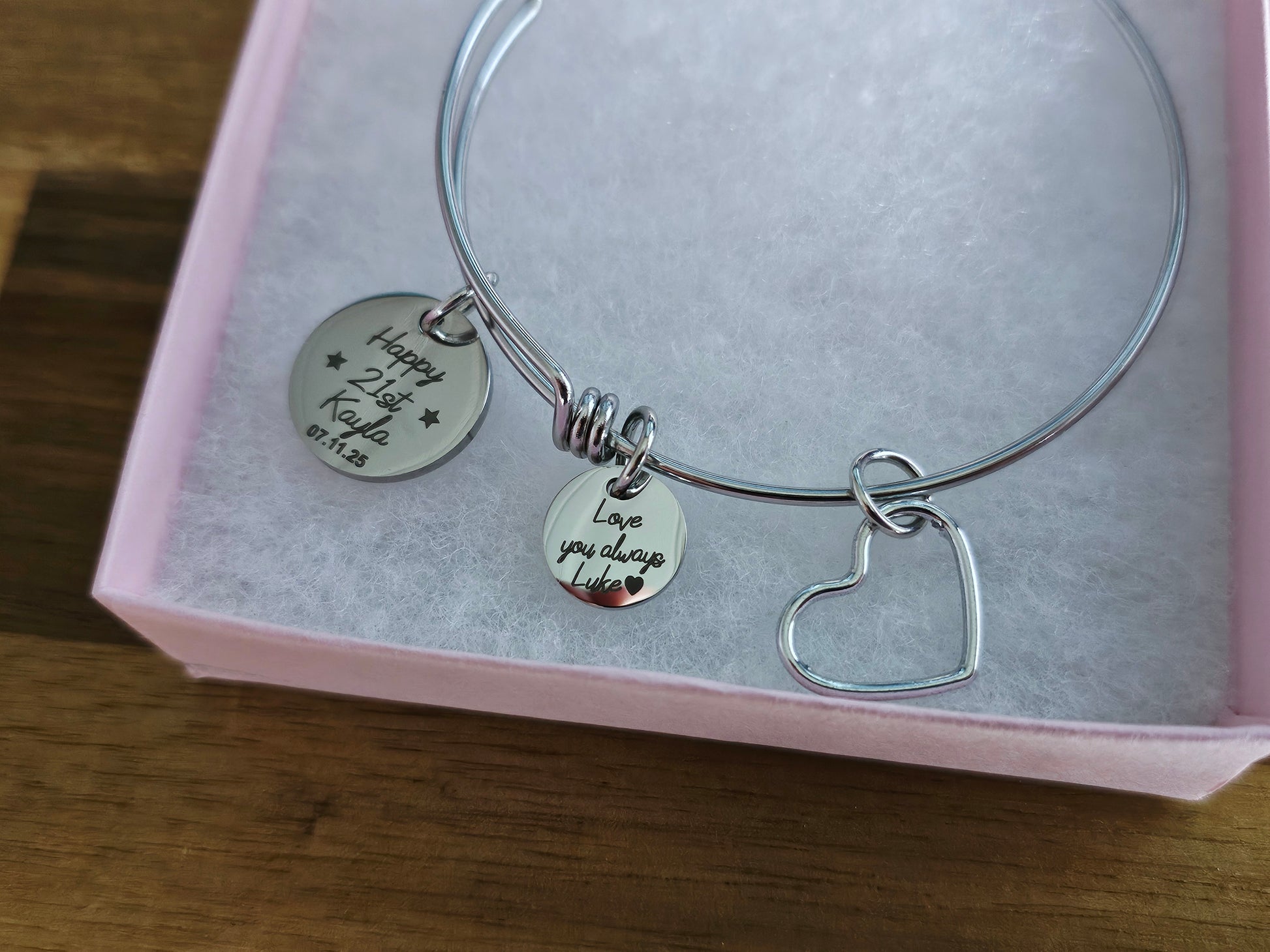 Personalised 21st Birthday Keepsake Bracelet Gift | Stainless Steel Ladies Engraved Bracelet | Christmas Gift Adjustable size Daughter Gift 18th_Birthday_gift 18th_Keepsake 21st_Birthday_gift Daughter_16th_Gift Daughter_18th_gift Daughter_21st_Gift Daughter_Bracelet For_Girlfriend Gift_for_her Girlfriend_keepsake Personalised_Gift Personalized_Gift To_Daughter