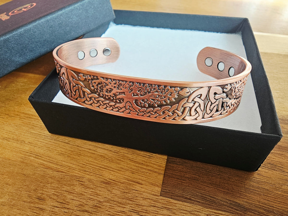 Pure Copper Bracelet, Personalized Tree of Life Magnetic Cuff for 7th Wedding Anniversary Copper 7th anniversary Boyfriend_Gift Boyfriend_Valentine Copper anniversary For_Boyfriend Gift_for_Boyfriend Gifts_for_Him Lucky_boyfriend_gift Personalised_Gift Personalised_Wedding Personalized_Gift Stag_Party Valentines_Boyfriend wedding anniversary