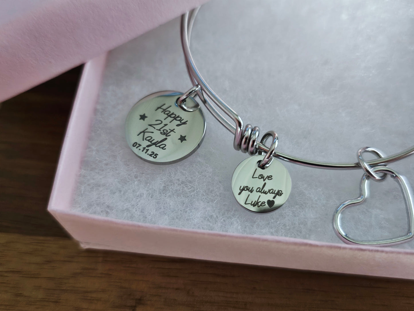 Personalised 21st Birthday Keepsake Bracelet Gift | Stainless Steel Ladies Engraved Bracelet | Christmas Gift Adjustable size Daughter Gift 18th_Birthday_gift 18th_Keepsake 21st_Birthday_gift Daughter_16th_Gift Daughter_18th_gift Daughter_21st_Gift Daughter_Bracelet For_Girlfriend Gift_for_her Girlfriend_keepsake Personalised_Gift Personalized_Gift To_Daughter