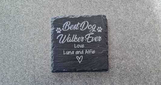 Personalised Best Dog Walker ever | Best Groomer | Dog Trainer Slate Coaster Decorative Dog Walker gift Dog Owner Plaque, Christmas gift Pet owner dog trainer Dog_auntie Dog_Dad dog_lover_gift dog_mom_gift Dog_Owner dog_owner_gift Dog_walker Dog_walker_gift gift_for_mom mom_gift mothers_day_gift mum_gift personalised_dog present_for_dog_mum