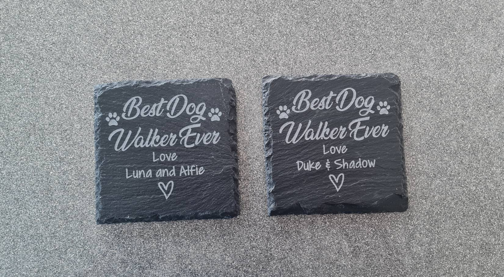 Personalised Best Dog Walker ever | Best Groomer | Dog Trainer Slate Coaster Decorative Dog Walker gift Dog Owner Plaque, Christmas gift Pet owner dog trainer Dog_auntie Dog_Dad dog_lover_gift dog_mom_gift Dog_Owner dog_owner_gift Dog_walker Dog_walker_gift gift_for_mom mom_gift mothers_day_gift mum_gift personalised_dog present_for_dog_mum