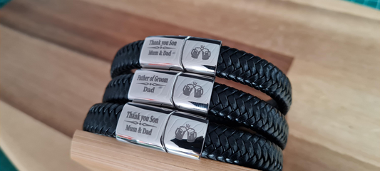 Personalised Stainless Steel Braided Mens Engraved Bracelet | Engraved Wedding Gift for Best man, Father of the Bride, Usher, Groomsman V2 Boyfriend_Gift Garden_Bar Gifts_for_Him Groomsman_gift Groomsmen_gift Personalised_Gift Personalised_Wedding Personalized_Gift Stag_Party Usher_gift Wedding_Party_gift Wedding_table_decor Wooden_Bottle_Opener
