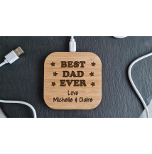 Personalised Wireless Charger | Personalised | Father's Day | Gift For Him | Gift for Her Higher power 10w version Android Apple compatible