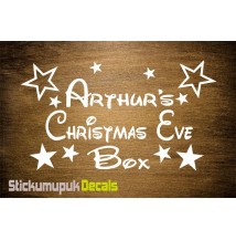 Christmas Eve Box Sticker, Christmas gift, Vinyl Name Sticker Decal ,Choice of colours. Version 1